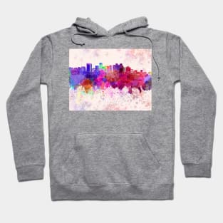 Bellevue skyline in watercolor background Hoodie